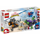 LEGO 10782 Super Heroes - Spidey si prietenii lui uimitori Confruntarea dintre Hulk si Masina Rinocer, 110 piese
