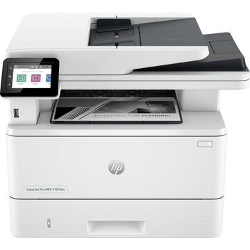 Imprimanta laser HP LaserJet Pro MFP 4102fdn Printer, Black and white, Printer for Small medium business, Print, copy, scan, fax, Instant Ink eligible; Print from phone or tablet; Automatic document feeder; Two-sided printing