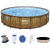 Set complet de piscină cu cadru BESTWAY Steel™ Swim Vista Series™ cu pompă de filtru Ø 549 x 122 cm, aspect lemn (pin), rotund