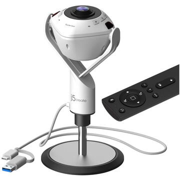 Camera web J5CREATE 360 AI-Powered Webcam With Speakerphone