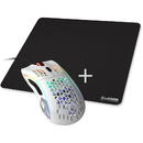 Mouse Glorious Model D Gaming White, Glossy + Mouse pad - XL