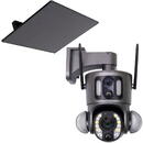 Camera de supraveghere Camera supraveghere video PNI IP753, Wi-Fi, Dual lens, 2 x 2MP, IP66 cu panou solar si acumulator inclus