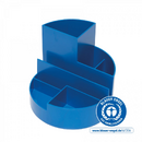 Accesorii birotica Suport pentru instrumente de scris, 6 compartimente, din plastic reciclat, ECO MAUL - albastru
