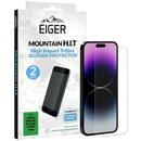 Eiger Folie Clear Triflex H.I.T iPhone 15 Plus / 15 Pro Max, pachet de 2 buc, Clear