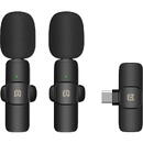 Microfon Set microfoane lavaliera wireless cu USB Type-C PULUZ  PU3151B