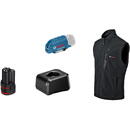 Bosch Heat+Jacket GHV 12+18V kit size S, work clothing (black, incl. charger GAL 12V-20 Professional, 1x battery GBA 12V 2.0Ah)