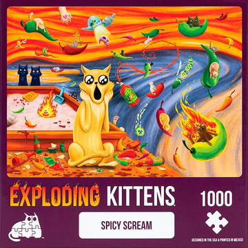 Asmodee Puzzle Exploding Kittens - Spicy Scream (1000 pieces)