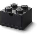 Room Copenhagen LEGO Desk Drawer 4 , storage box (black, knobs)