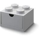 Room Copenhagen LEGO Desk Drawer 4 , storage box (grey, knobs)