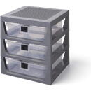 Room Copenhagen LEGO drawer shelf set of 3, storage box (grey)