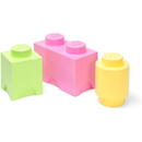 Room Copenhagen LEGO memory block multi pack 3 pieces, storage box (light green, size S)