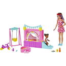 Mattel Barbie Skipper Babysitters Inc. Bouncy Castle with Skipper Toddler and Accessories Backdrop (Doll House, Barbie Dream House with Accessories)