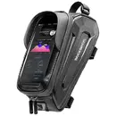 Rockbros B68-1 armored bicycle bag with phone cover 1.5l - black