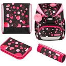 Herlitz UltraLight Plus Cats & Dots, school bag (pink/brown, incl. 16-piece school case, pencil case, sports bag)