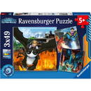 Ravensburger children's puzzle Dragons: The 9 Worlds (3x 49 pieces)