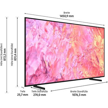Televizor SAMSUNG GQ-65Q60C, QLED TV (163 cm (65 inches), black, UltraHD/4K, SmartTV, WLAN, Bluetooth, HDR10+)