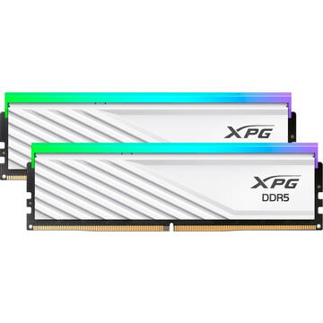 Memorie ADATA DDR5 - 48GB - 6400 - CL - 32 (2x 24 GB) dual kit, RAM (white, AX5U6400C3224G-DTLABRWH, Lancer Blade RGB, INTEL XMP, AMD EXPO)