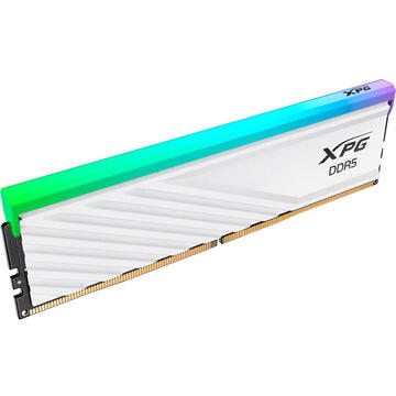Memorie ADATA DDR5 - 48GB - 6000 - CL - 30 (2x 24 GB) dual kit, RAM (white, AX5U6000C3024G-DTLABRWH, Lancer Blade RGB, INTEL XMP, AMD EXPO)