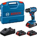 Bosch Mașină de găurit cu acumulator GSR 18V-45, 18V, 3 x baterie ProCore 4.0Ah, carcasa L, Albastru