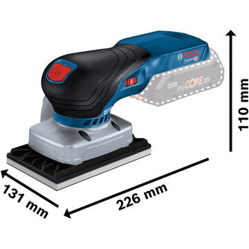 Bosch cordless orbital sander GSS 18V-13 Professional solo (blue/black, without battery and charger)