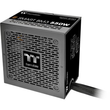 Sursa Thermaltake SMART BM3 550W, PC power supply (black, 1x 12VHPWR, 2x PCIe, cable management, 550 watts)