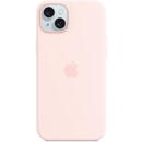 Husa Apple silicone case with MagSafe, mobile phone case (light pink, iPhone 15 Plus)
