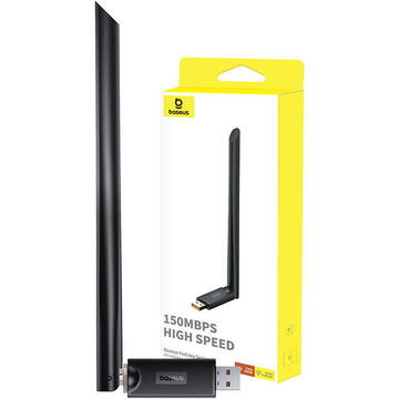 Baseus FastJoy, extern wireless 2.4 GHz, USB 2.0, port, 300 Mbps, antena externa x 1