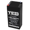 Ted Electric Acumulator AGM VRLA 4V 4,6A dimensiuni 47mm x 47mm x h 100mm F1 TED Battery Expert Holland TED002853 (30)