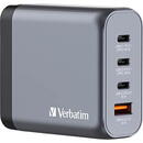 Incarcator de retea Verbatim 32203 , 140 W, 3x USB-C PD, 1x USB-A QC 3.0, GaN