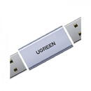 UGREEN US381" USB 3.0 (M) la USB 3.0 (M), aluminiu, gri