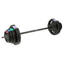 Gantere si greutati Straight barbell with interchangeable weights ONE FITNESS GSPO40 (17-57-027) composite plates 42 kg Black
