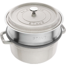 ZWILLING STAUB La Cocotte cast iron round pot with insert 40508-822-0 - 3.8 ltr. white truffle