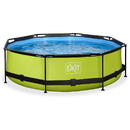 Exit Toys EXIT Lime pool ø300x76cm with filter pump - green Framed pool Round 4383 L