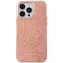 Husa Burga Husa Dual Layer Pink Croco iPhone 15 Pro Max