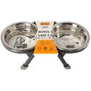 Castroane si adapatori animale DINGO Bowls on a stand - bowl for dogs and cats - 2 x 400 ml