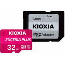 Card memorie Kioxia Card de memorie microSDHC Exceria Plus (M303) 32GB,UHS I U3+ adaptor, LMPL1M032GG2