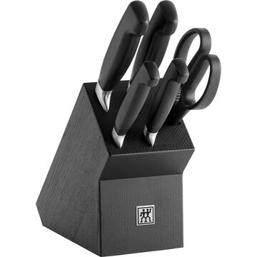 Set of 4 ZWILLING Four Star block knives black