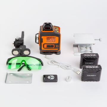 Handy Set nivelă laser - max 15 m - 16 laser verde 3D / 360 °