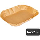 Hârtie de copt pentru friteuză cu aer - pentru cuptor fără ulei - dreptunghi - 14 x 22 cm - 50 buc / pachet