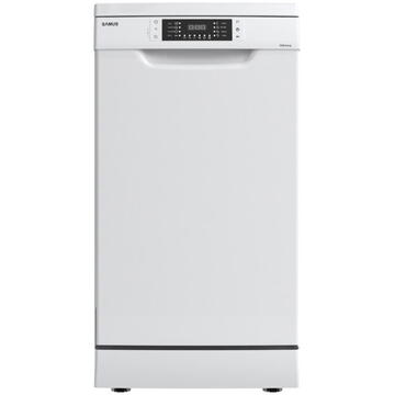 Masina de spalat vase Samus SDW410.8 10 seturi, 3 cosuri, 8 programe, Clasa E, Display, Pornire intarziata, Blocare acces copii, 45 cm