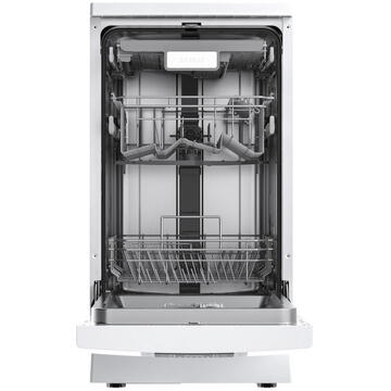 Masina de spalat vase Samus SDW410.8 10 seturi, 3 cosuri, 8 programe, Clasa E, Display, Pornire intarziata, Blocare acces copii, 45 cm