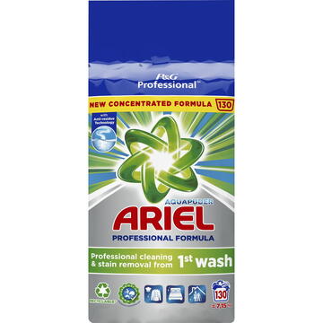 Detergent rufe ARIEL Regular Professional 7.15 kg, 130 spalari, White