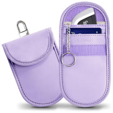 Huse chei auto Husă  TECH-PROTECT KLR100, fără cheie, pentru blocarea semnalului RFID, culoare lavandă