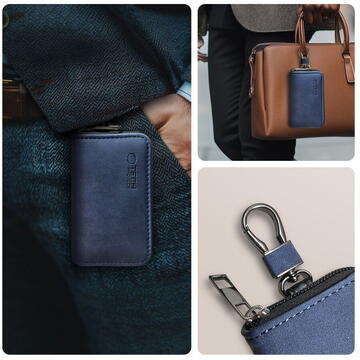 Huse chei auto Husă  TECH-PROTECT KLR300, fără cheie, cu blocare a semnalului RFID, bleumarin