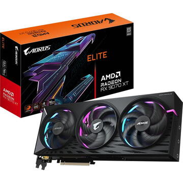 Placa video Gigabyte AORUS AMD Radeon RX 9070 XT ELITE 16GB GDDR6