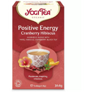 Ceai bio Energie Pozitiva Merisor si Hibiscus, 17 pliculete a 30.6 g Yogi Tea