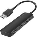 ADAPTOR video LOGILINK, splitter DisplayPort (T) la 3 x HDMI (M),rezolutie maxima UHD (3840 x 2160),1 x 4K/60 Hz + 2 x 30 Hz, conectori nichelati,60 Hz, 0.17 m, negru "CV0146" (timbru verde 0.18 lei)