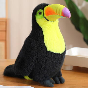 Lean Toys Jucărie de pluș Toucan, pasăre, mascotă, galben, 20 cm