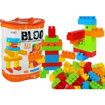Lean Toys Set mare de blocuri de construcție într-o pungă de 320 de piese