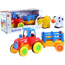 Lean Toys Joc cu animale cu remorcă de tractor, lumini, sunete